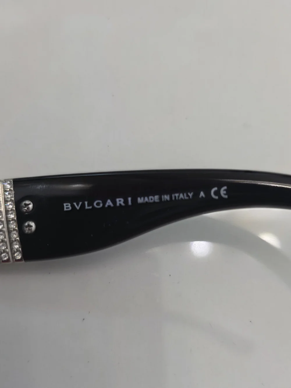 Bvlgari Black Gradient Shield Sunglasses with Silver Accents